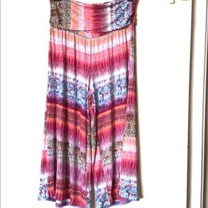 Beautiful American Rag Boho Wide Leg Pull-On Palazzo Pants, Size S